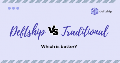 Deftship, traditional shipping methods, decentralized shipping, comparison, speed, cost, security, transparency.